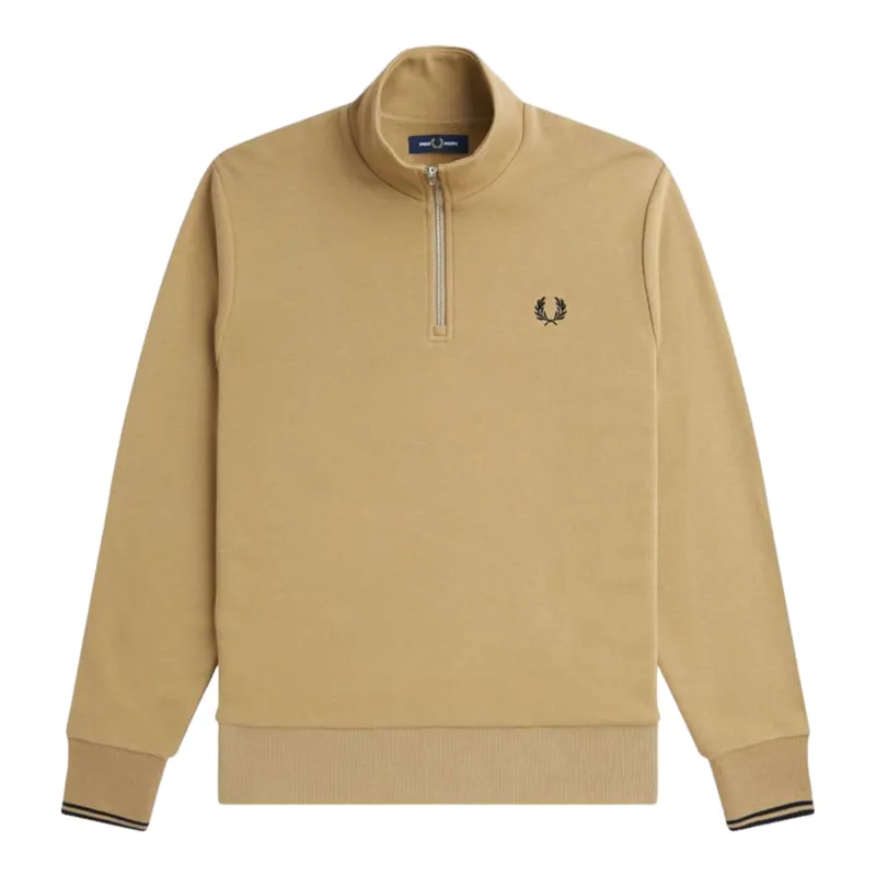 Fred Perry Half Zip Sweatshirt Warm Stone XXL ONLY LAST ONE