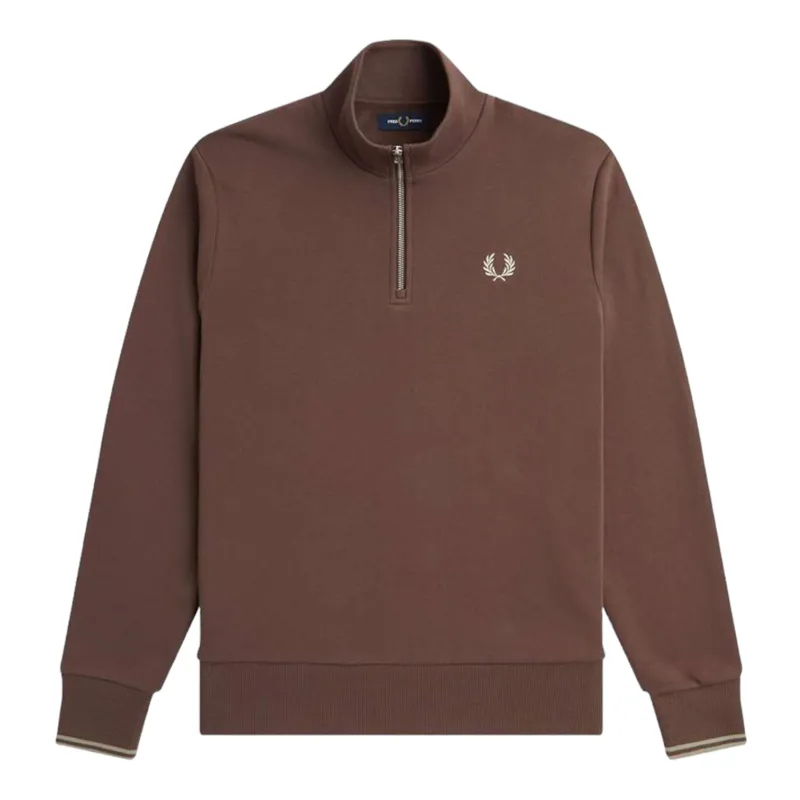 Fred Perry Half Zip Sweatshirt Brick XXL ONLY LAST ONE
