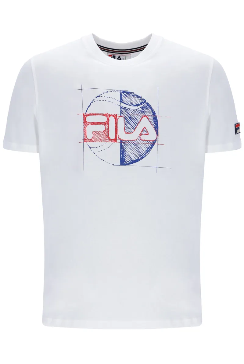Fila Dixon Front Graphic T-Shirt White XL ONLY-5