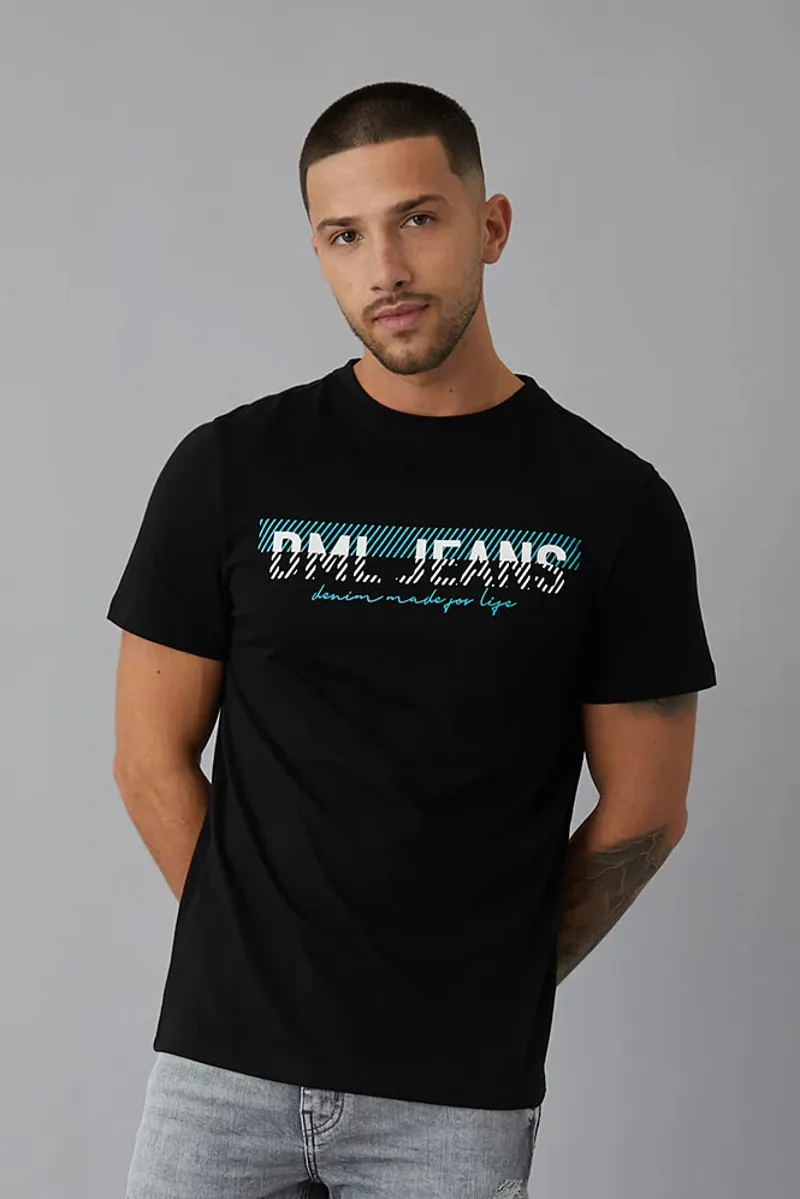 DML Dynamo Printed T-Shirt Black
