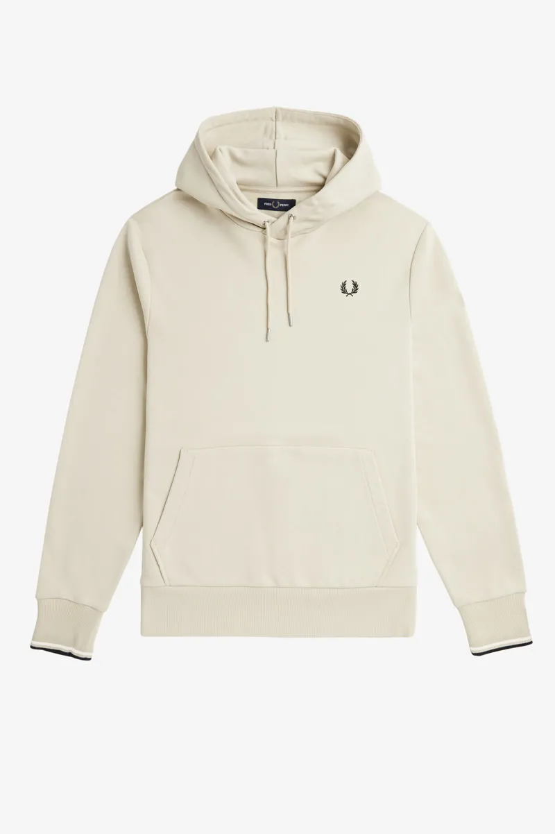 Fred Perry Overhead Tipped Hoodie Oatmeal-3