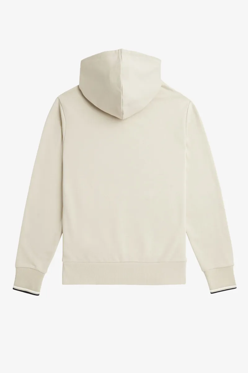 Fred Perry Overhead Tipped Hoodie Oatmeal-6
