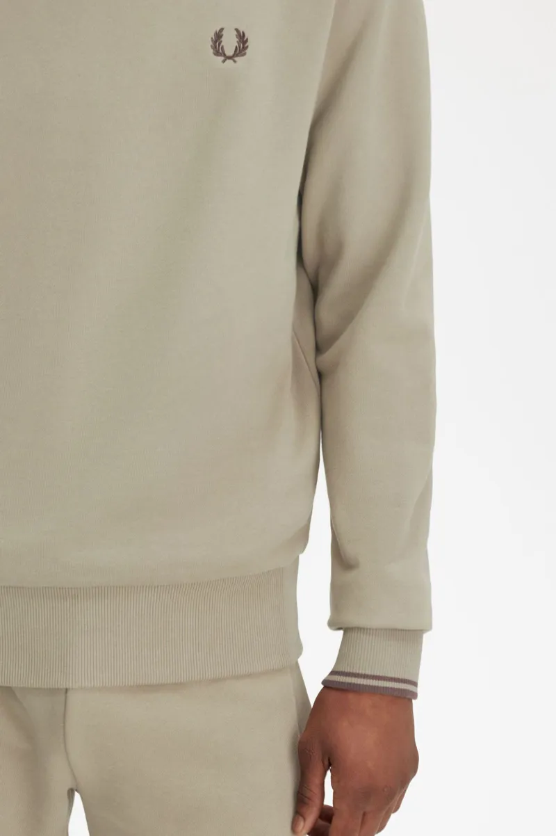 Fred Perry Crew Neck Sweatshirt Warm Grey-5