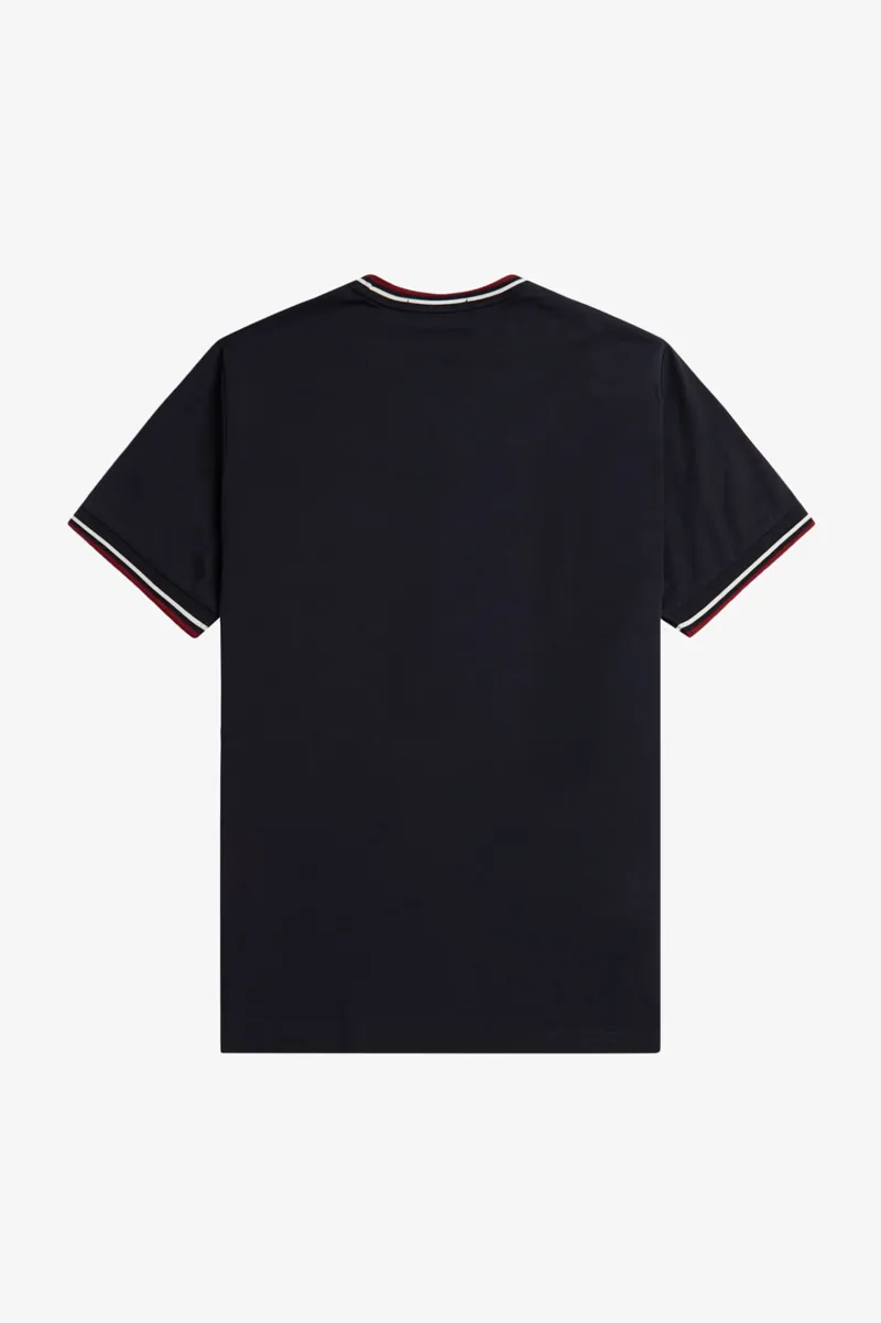 Fred Perry Twin Tipped T-shirt Navy / White / Burnt Red-3