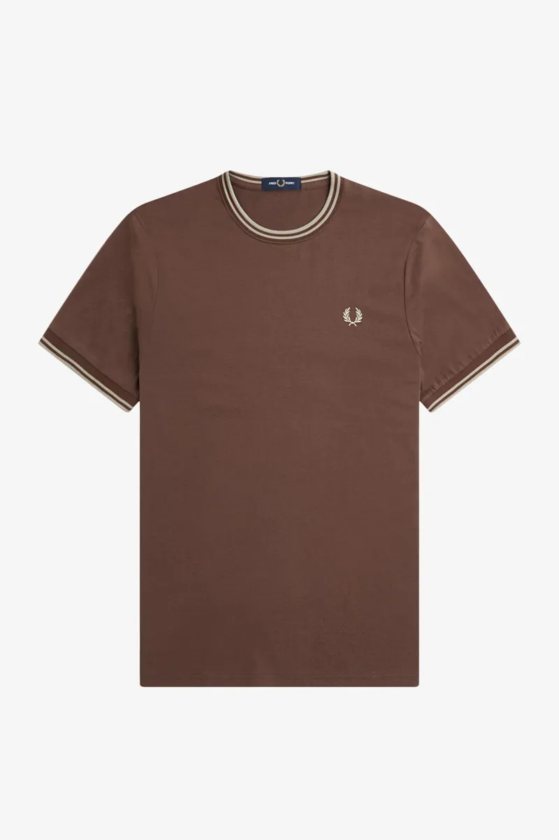 Fred Perry Twin Tipped T-shirt Carrington Brick-3