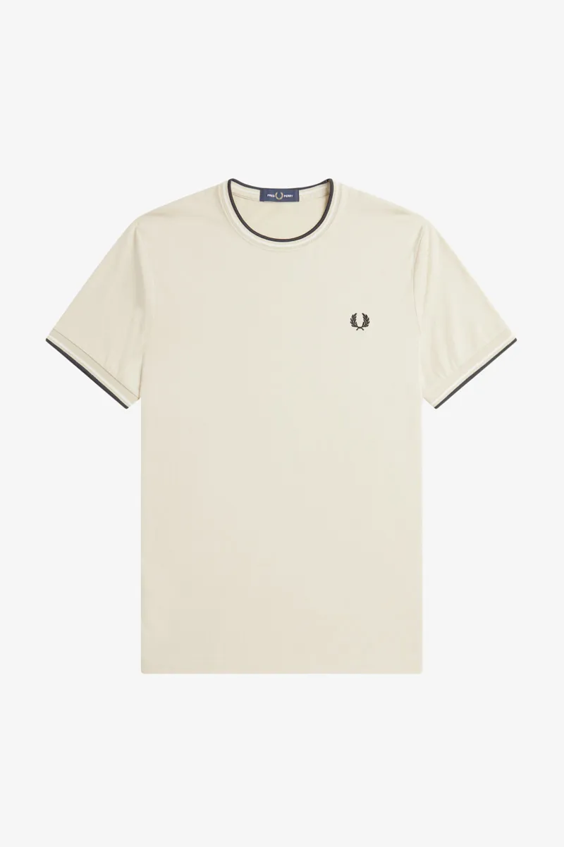 Fred Perry Twin Tipped T-shirt Oatmeal-4