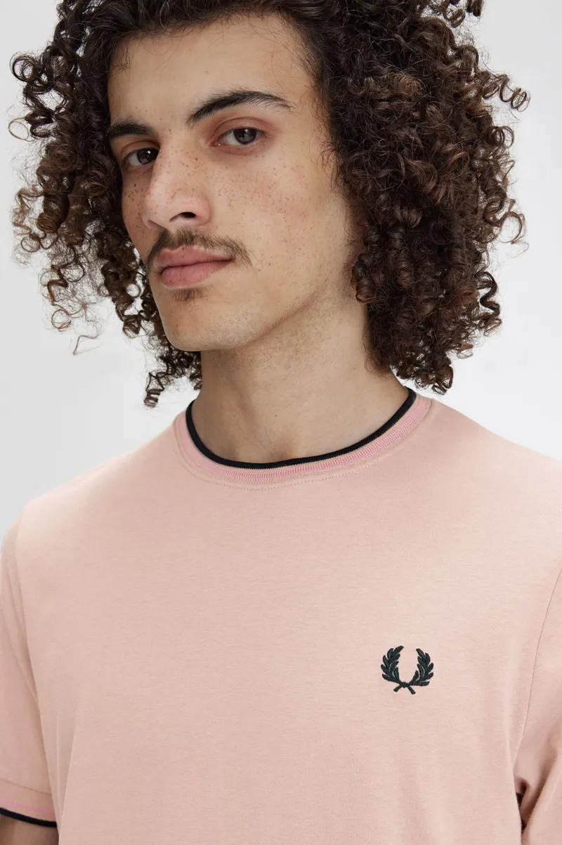 Fred Perry Twin Tipped T-shirt Dark Pink-5