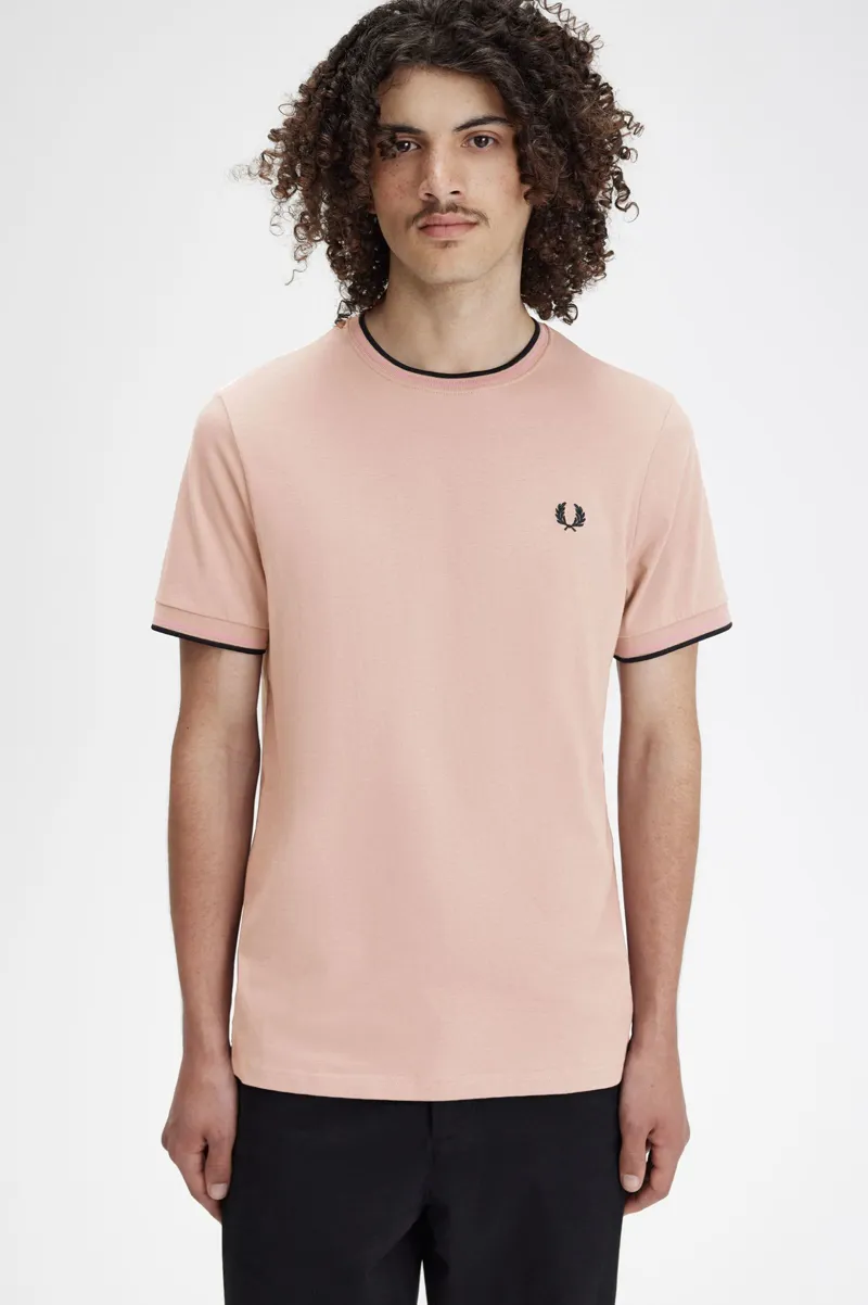 Fred Perry Twin Tipped T-shirt Dark Pink-4