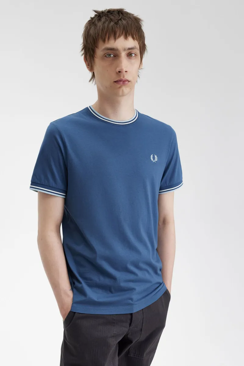 Fred Perry Twin Tipped T-shirt Midnight Blue-3
