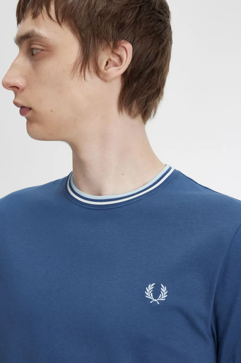 Fred Perry Twin Tipped T-shirt Midnight Blue-4