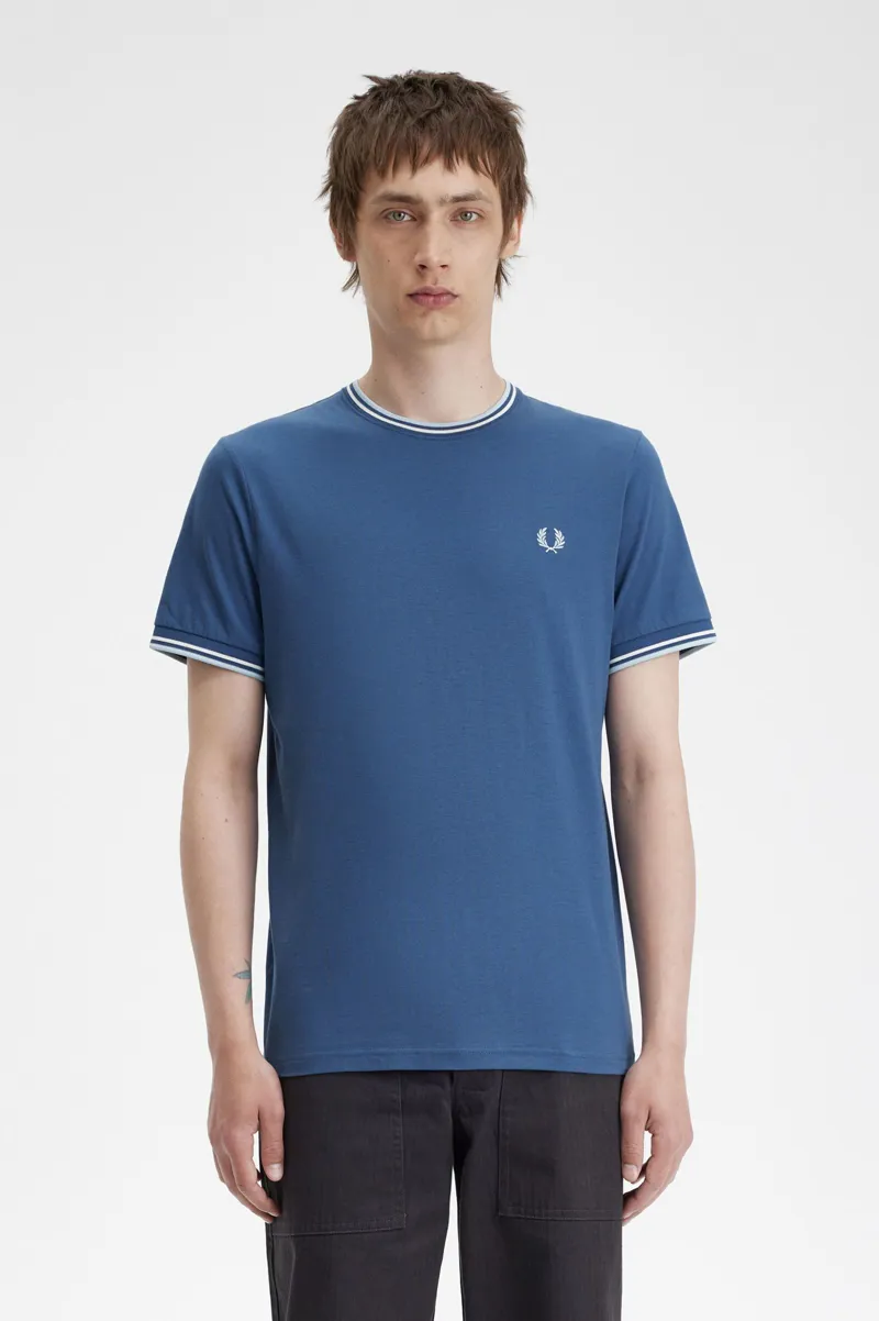 Fred Perry Twin Tipped T-shirt Midnight Blue-6