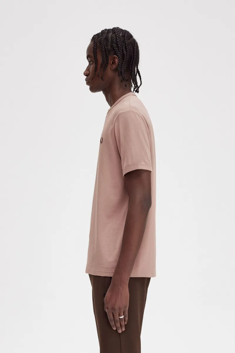 Fred Perry M3519-V05 Ringer T-shirt Dusky Pink-2