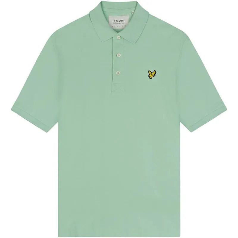 Lyle and Scott Plain Polo T-shirt Turquoise Shadow LARGE ONLY LAST ONE-2