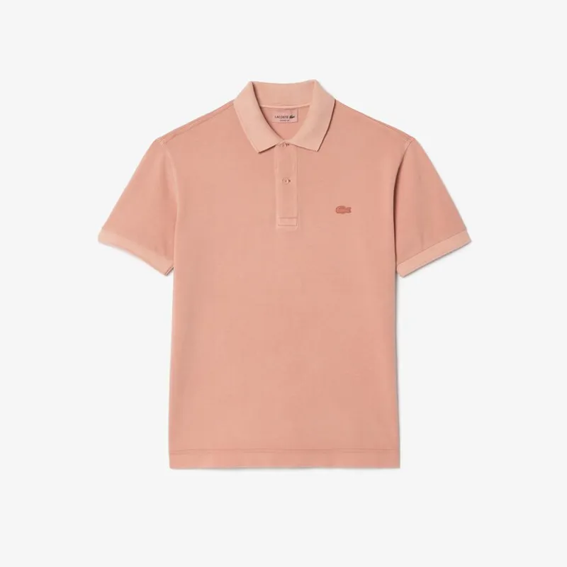 Lacoste PH3450-00-K86 Mens Classic Fit Polo T-shirt Washed Pink