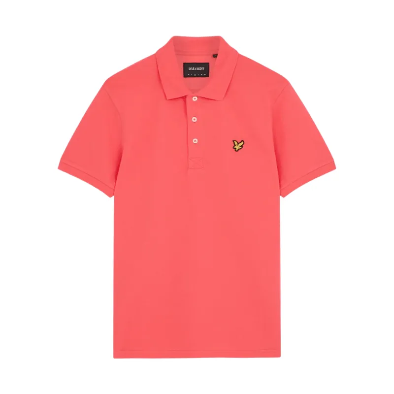 Lyle and Scott Plain Polo T-shirt Electric Pink