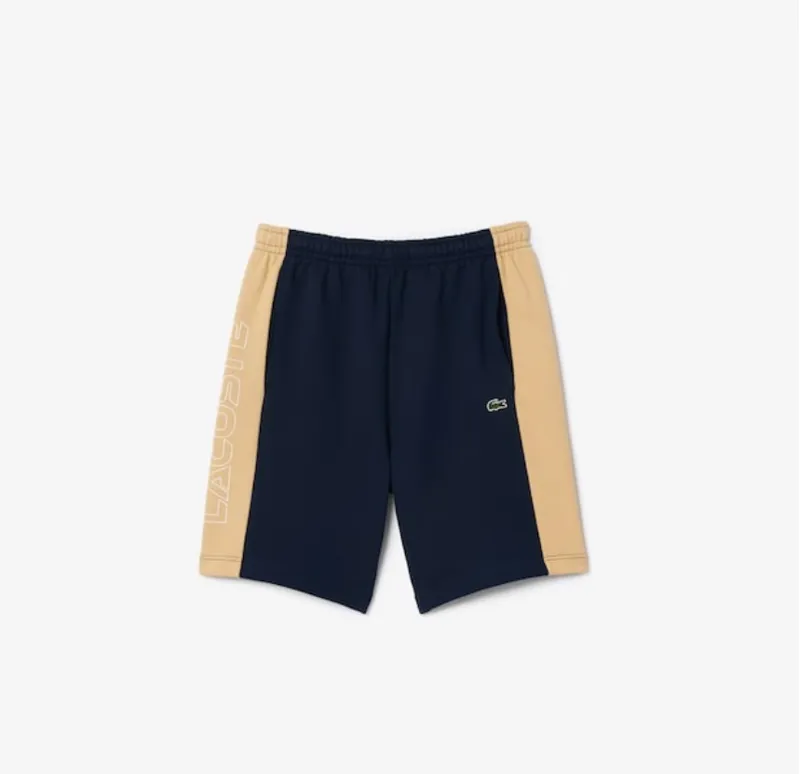 Lacoste GH1434-00-IP7 Colourblock Jogger Shorts Navy