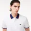 Lacoste Contrast Collar Polo Shirt White