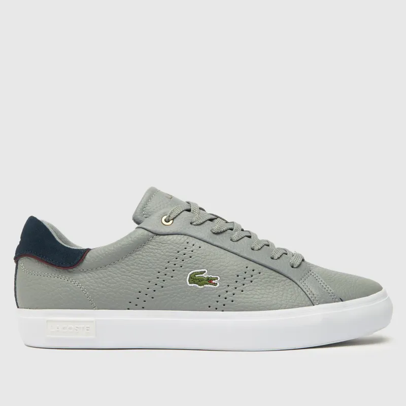 Markeer vliegtuigen Bestuiver Lacoste 07221QSPSMA Mens Power Court Trainers Grey / Navy