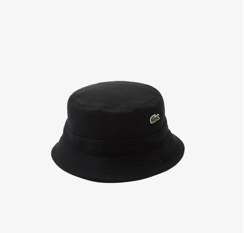 Lacoste Cotton Bucket Hat Black -2