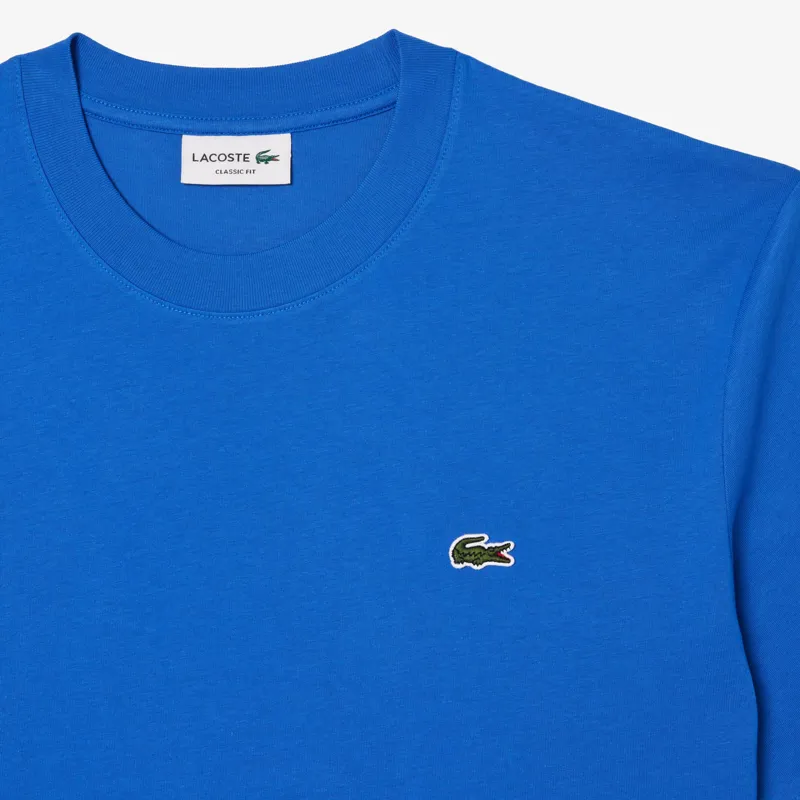 Lacoste Classic Fit Cotton T-Shirt Saphir Blue-4