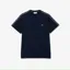 Lacoste Cotton Jersey Logo Stripe T-Shirt Navy