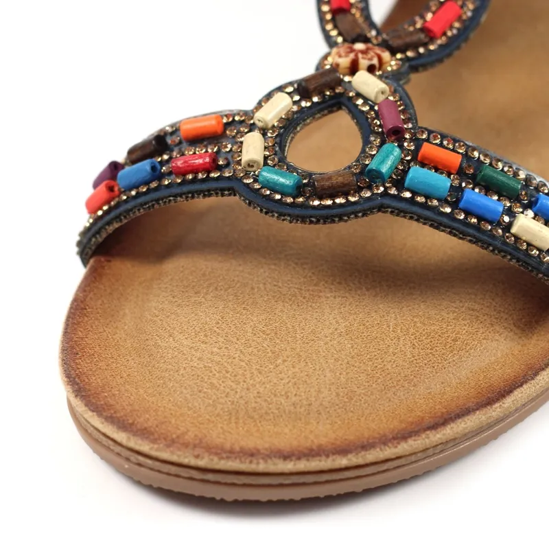 Lunar Epsom wedge sandal Navy-4