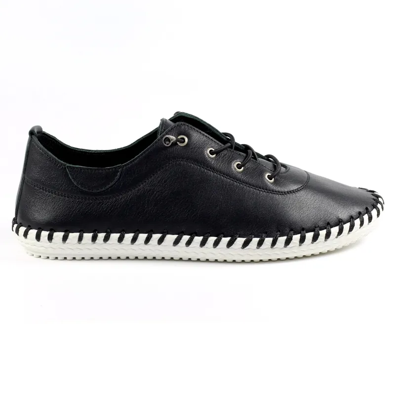 Lunar St Ives Pump Plimsoll Black-6