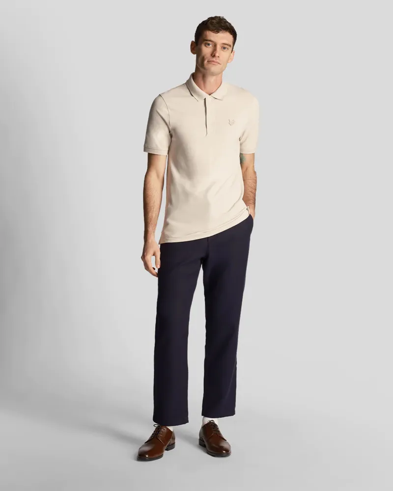 Lyle and Scott Tonal Eagle Polo Shirt Cove  -1