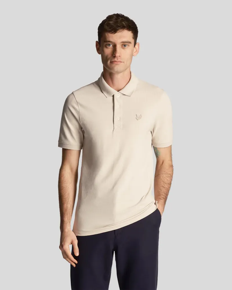 Lyle and Scott Tonal Eagle Polo Shirt Cove  -3