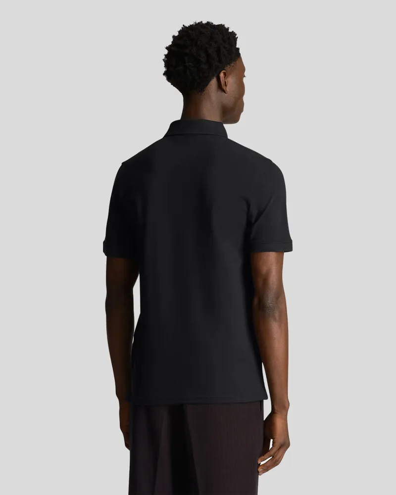 Lyle and Scott Tonal Eagle Polo Shirt Jet Black  LARGE ONLY LAST ONE-2