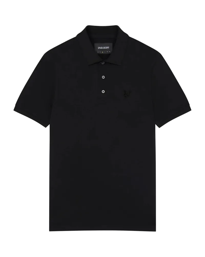 Lyle and Scott Tonal Eagle Polo Shirt Jet Black  LARGE ONLY LAST ONE