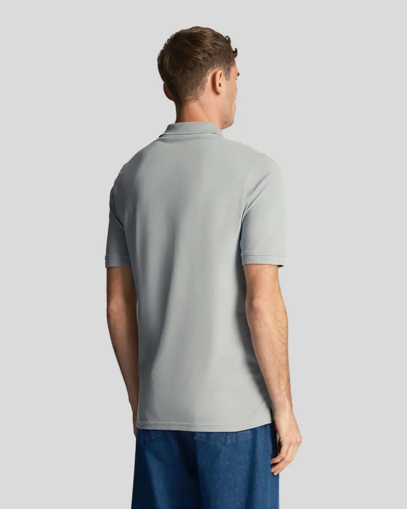 Lyle and Scott Plain Polo T-shirt Slate Blue-2