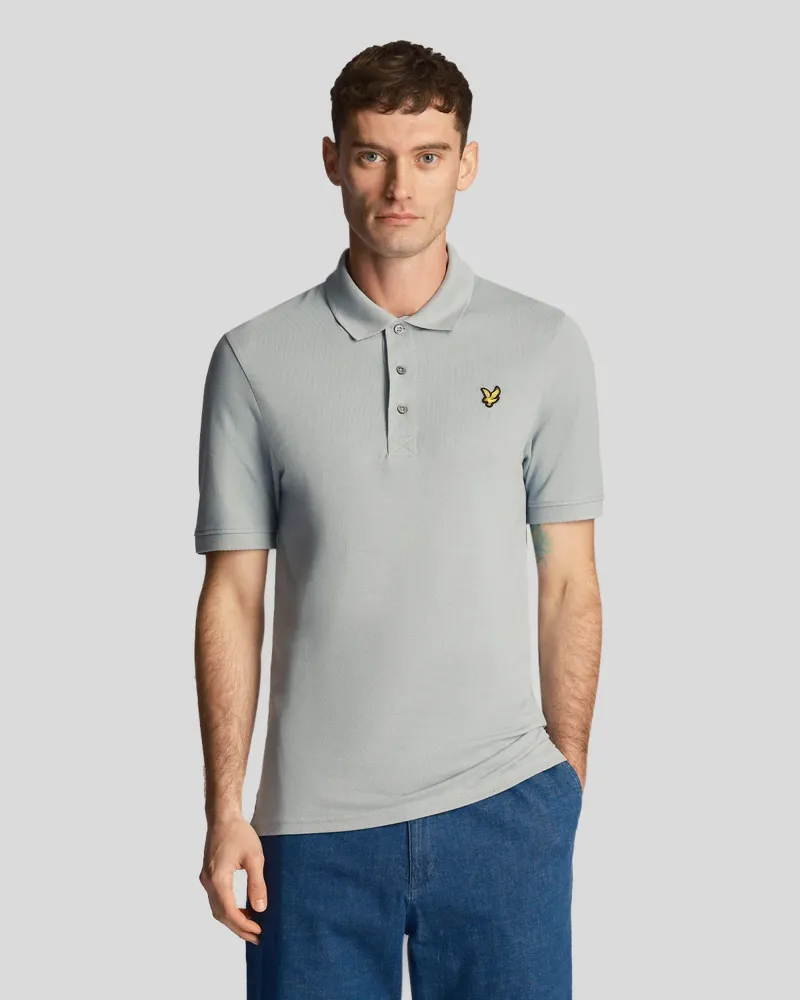 Lyle and Scott Plain Polo T-shirt Slate Blue-4