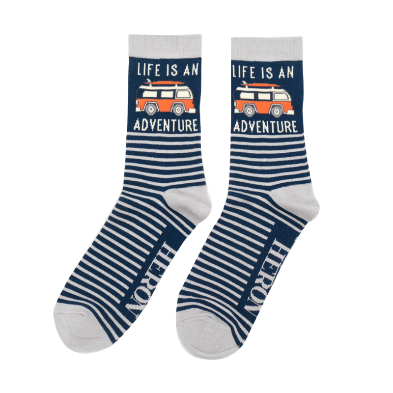 Mr Heron van adventure socks Navy-1