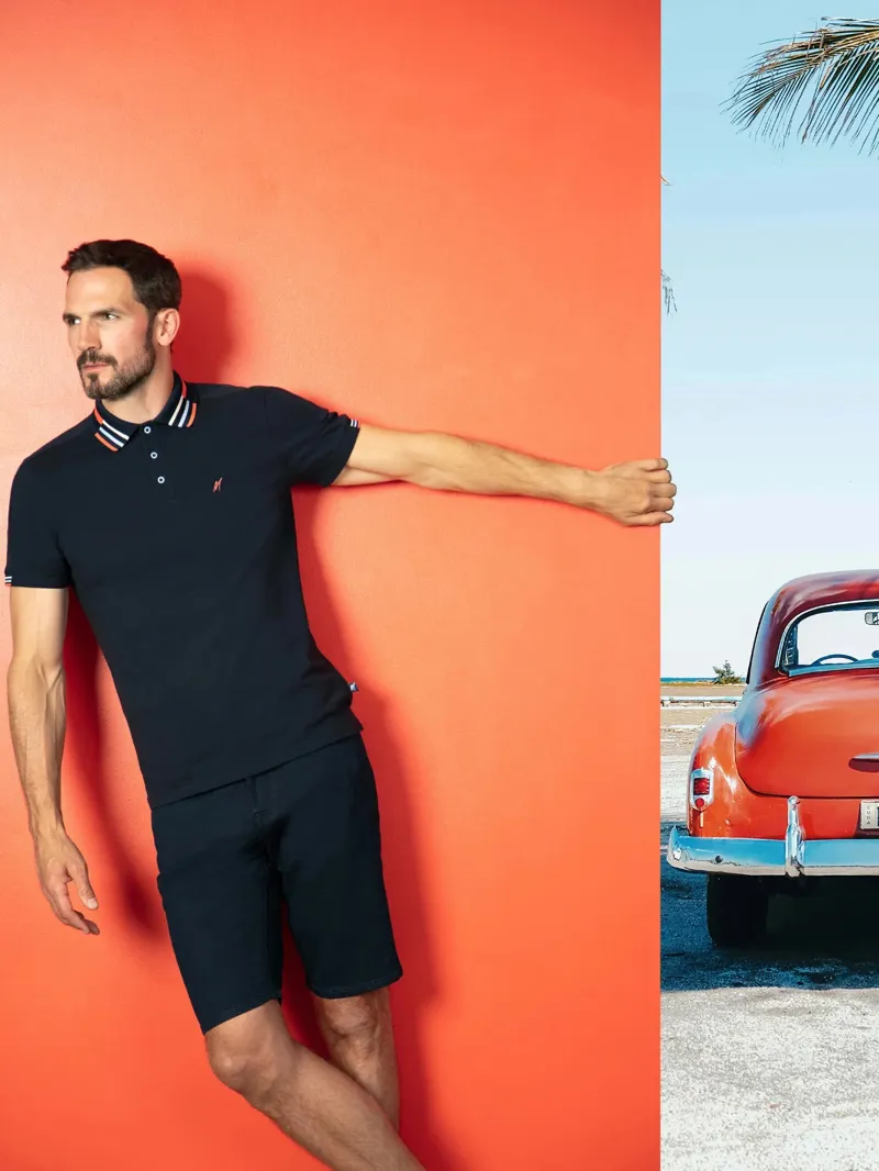 Mish Mash Finn Polo T-Shirt Navy-1