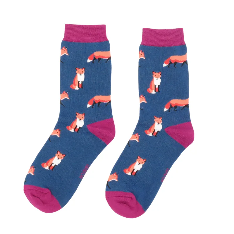 Miss Sparrow fox sock Navy