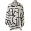 Passion long sleeve blouse with black pattern White