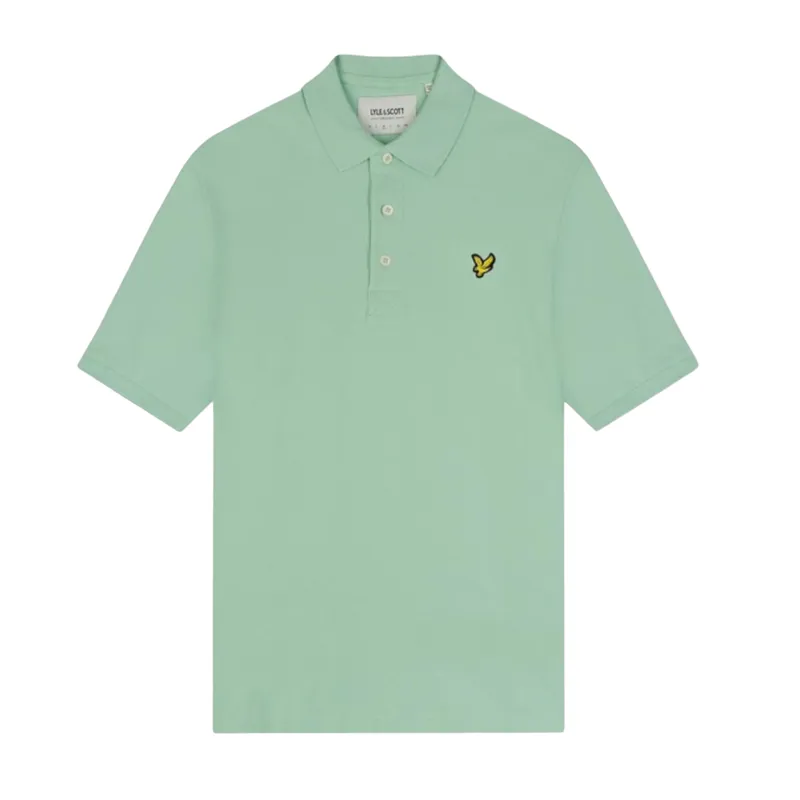 Lyle and Scott Plain Polo T-shirt Turquoise Shadow LARGE ONLY LAST ONE