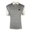 Trojan zig-zag 'jacquard panel polo Ecru