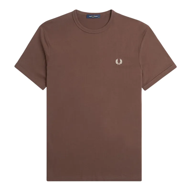 Fred Perry M3519-U85 Ringer T-shirt Brick / Warm Grey XXL ONLY