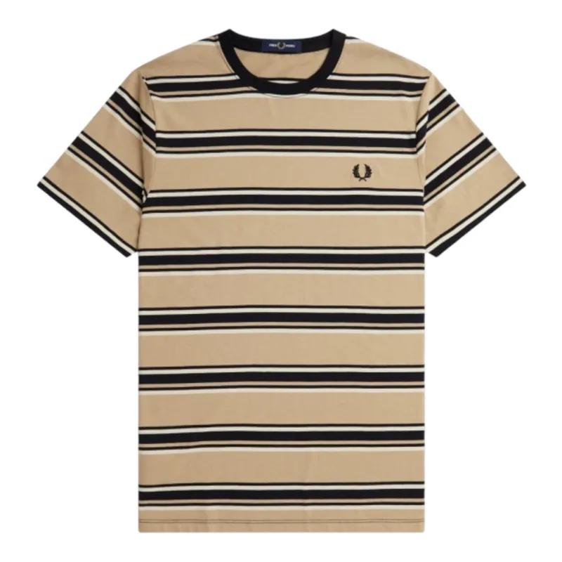 Fred Perry Stripe T-shirt Warm Stone /Oatmeal