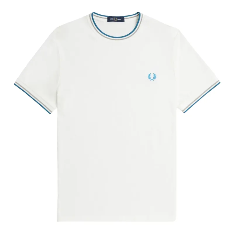 Fred Perry M1588-V36 Mens Twin Tipped T-shirt Snow White