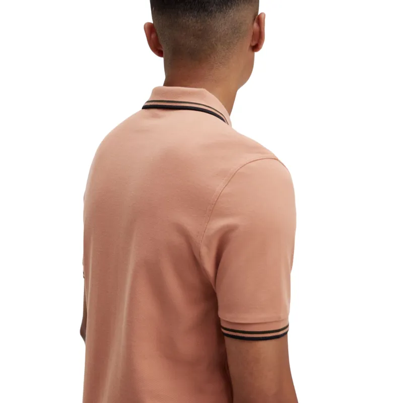 Fred Perry M3600-M38 Polo T-shirt Rust / Green / Black LARGE ONLY-7