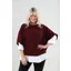 Goose Island cowl poncho top Bordeuax