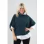 Goose Island cowl poncho top Teal