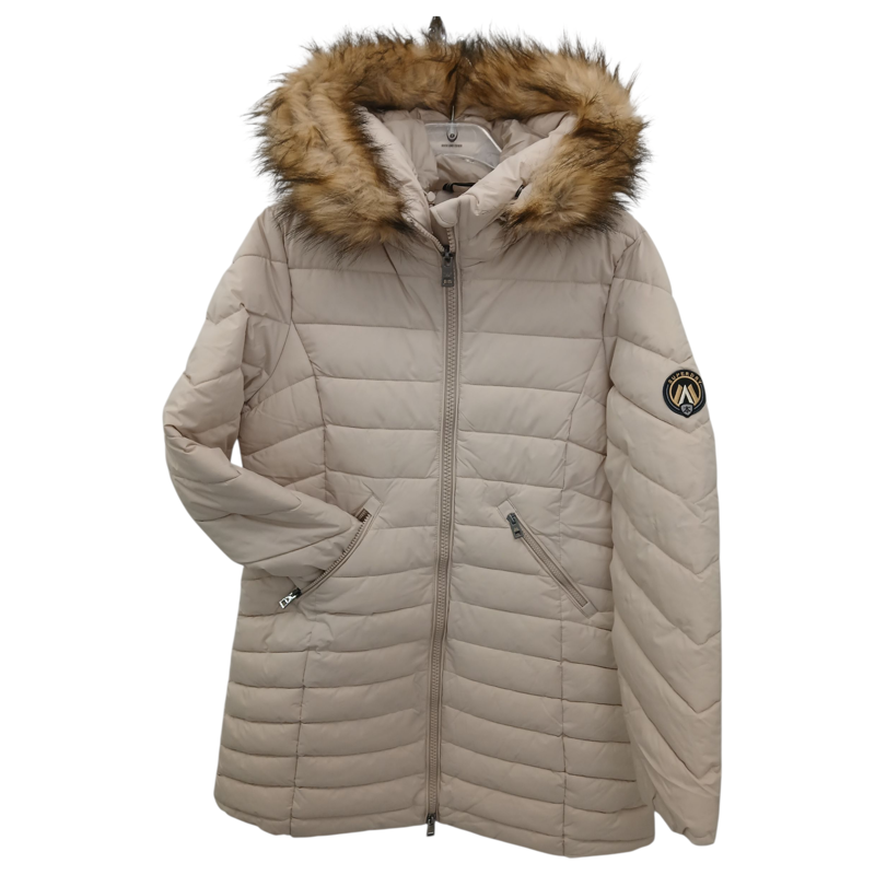 Superdry fuji faux fur mid length jacket Chateaux Grey