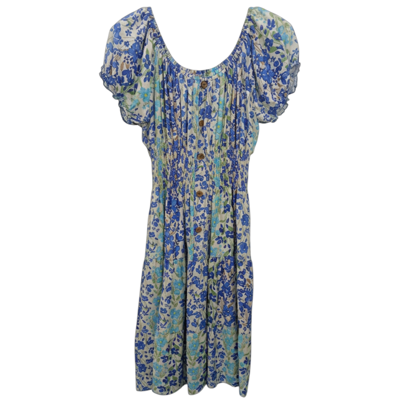 Paradiso floral ditsy flower midi dress Blue