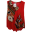Goose Island abstract sleeveless top Red