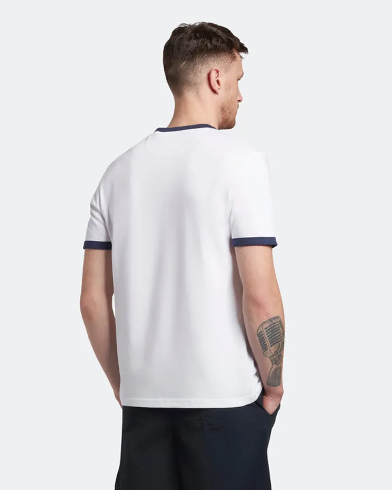 Lyle and Scott Ringer T-shirt White-1