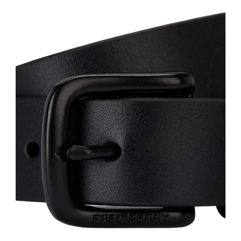 Fred Perry Leather Belt Black -1